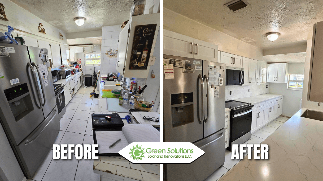 Kitchen Renovation before and after